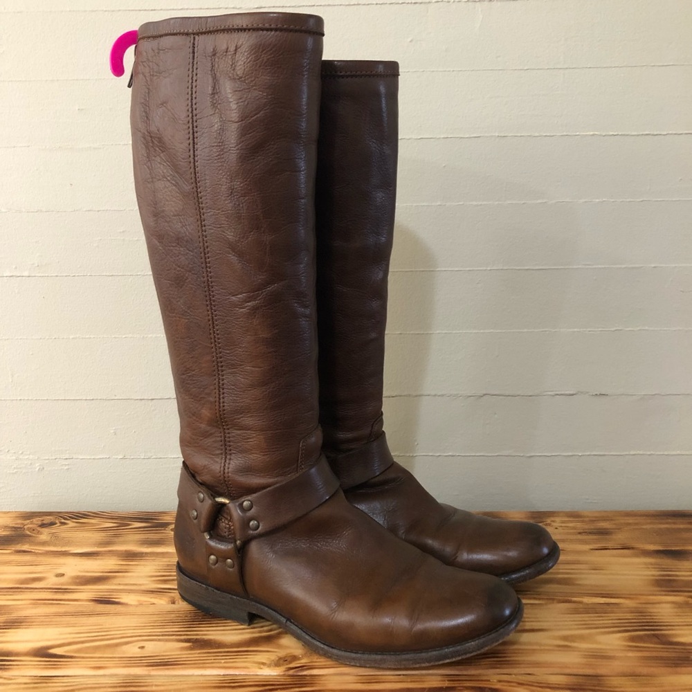 Frye Phillip Leather Riding Boots SZ 8.5B
